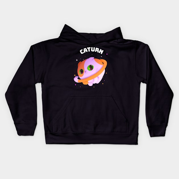 Caturn Kids Hoodie by Purrestrialco